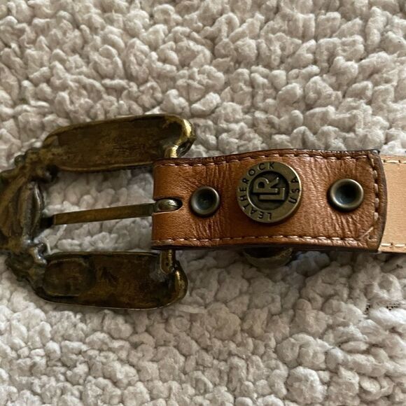 VNT Leatherock  Western Garnet Tiger Eye Woman Belt Size 34/ Pristine - Picture 4 of 7